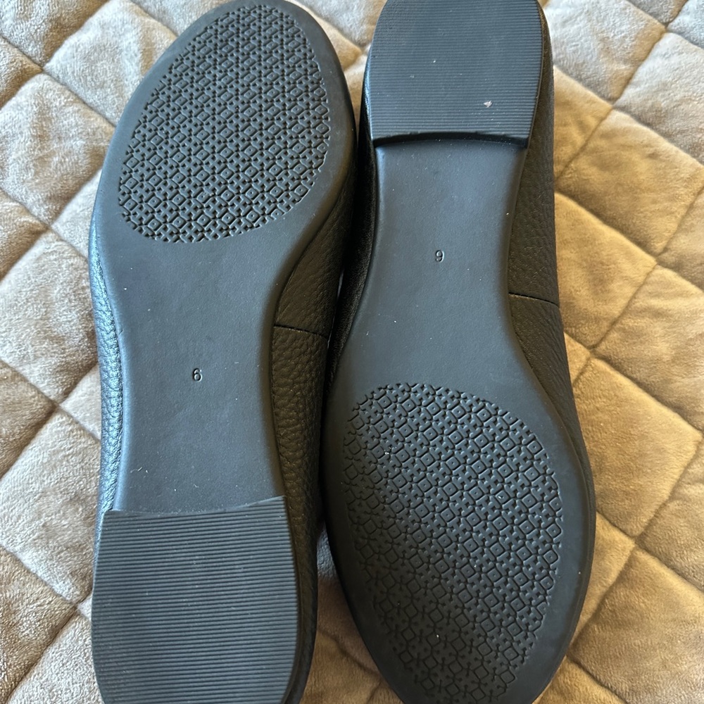 Tory Burch Black Leather Ballet Flats - Picture 5 of 5